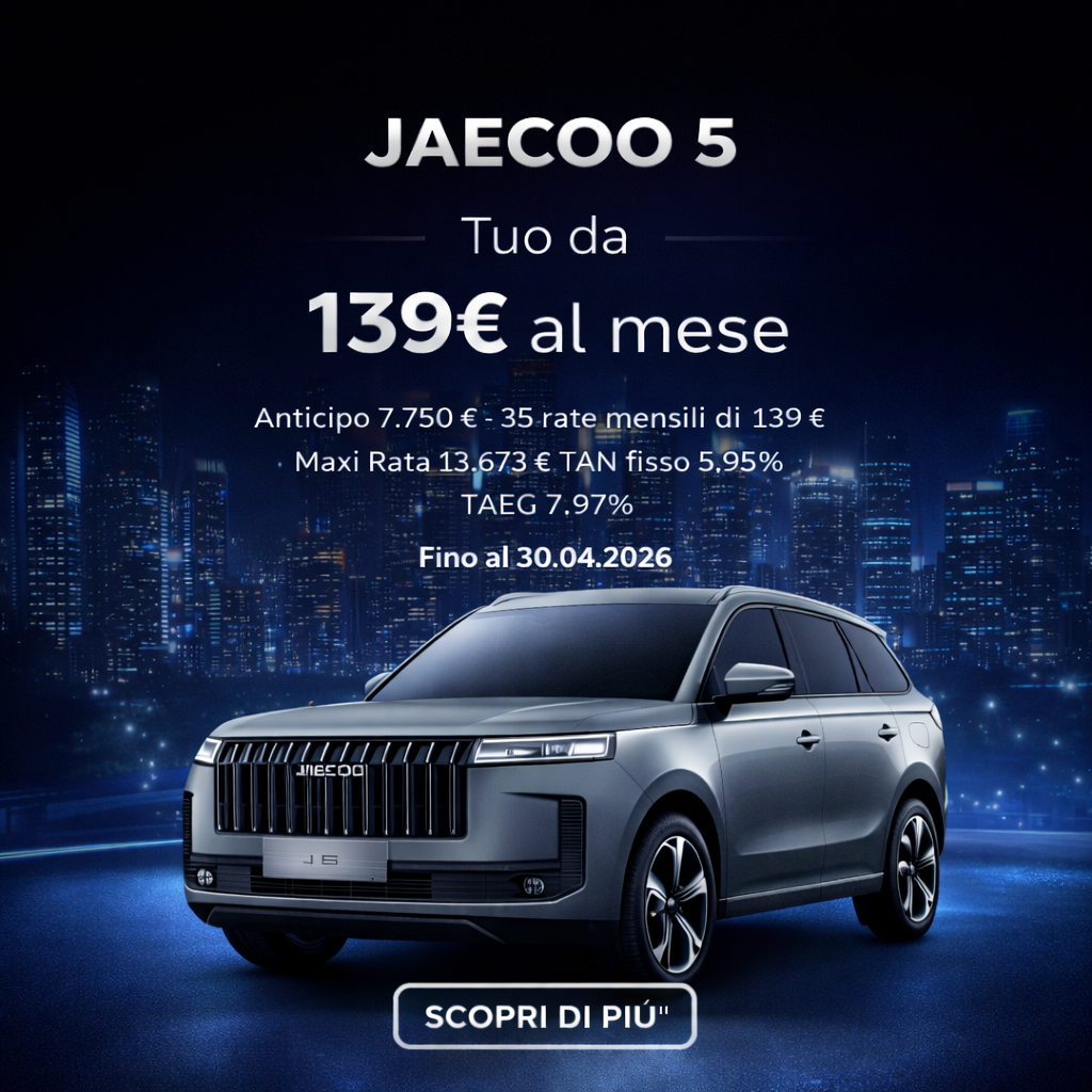 Scopri jaecoo 5 il suv che unisce stile e convenienza